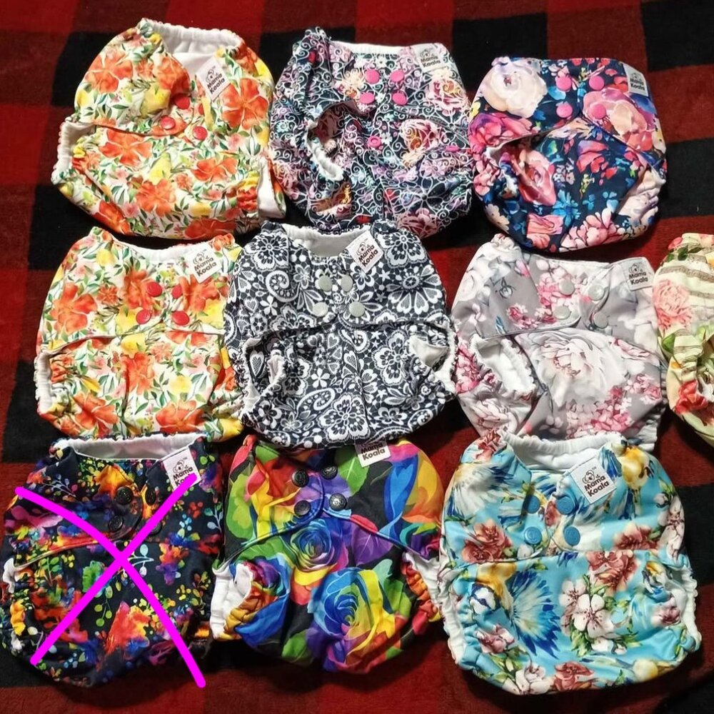 Floral Mama Koala Cloth Diapers Flowers Nature Floral Design OS Pocket Cloth Dia